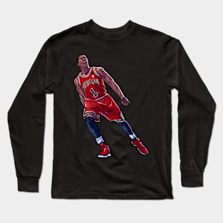 Derrick Rose art Design T-Shirt Hoodie Gift Long Sleeve T-Shirt